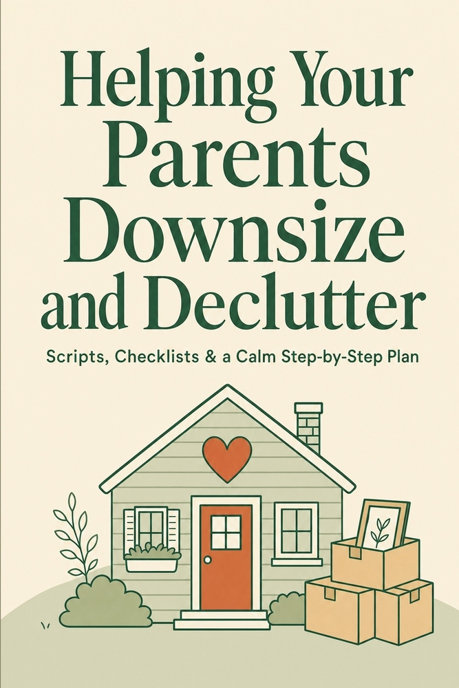 Helping Your Parents Downsize and Declutter: Conversation Scripts, Checklists and a Step-by-Step Plan to Move Mom and Dad Without the Arguments cover