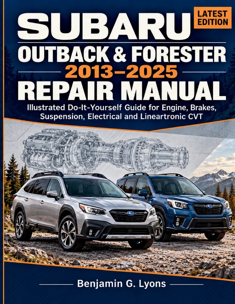 Subaru Outback & Forester 2013-2025 Repair Manual: Illustrated Do-It-Yourself Guide for Engine, Brakes, Suspension, Electrical and Lineartronic CVT cover