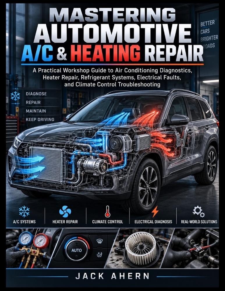 Mastering Automotive A/C & Heating Repair: A Practical Workshop Guide to Air Conditioning Diagnostics, Heater Repair, Refrigerant Systems, Electrical cover