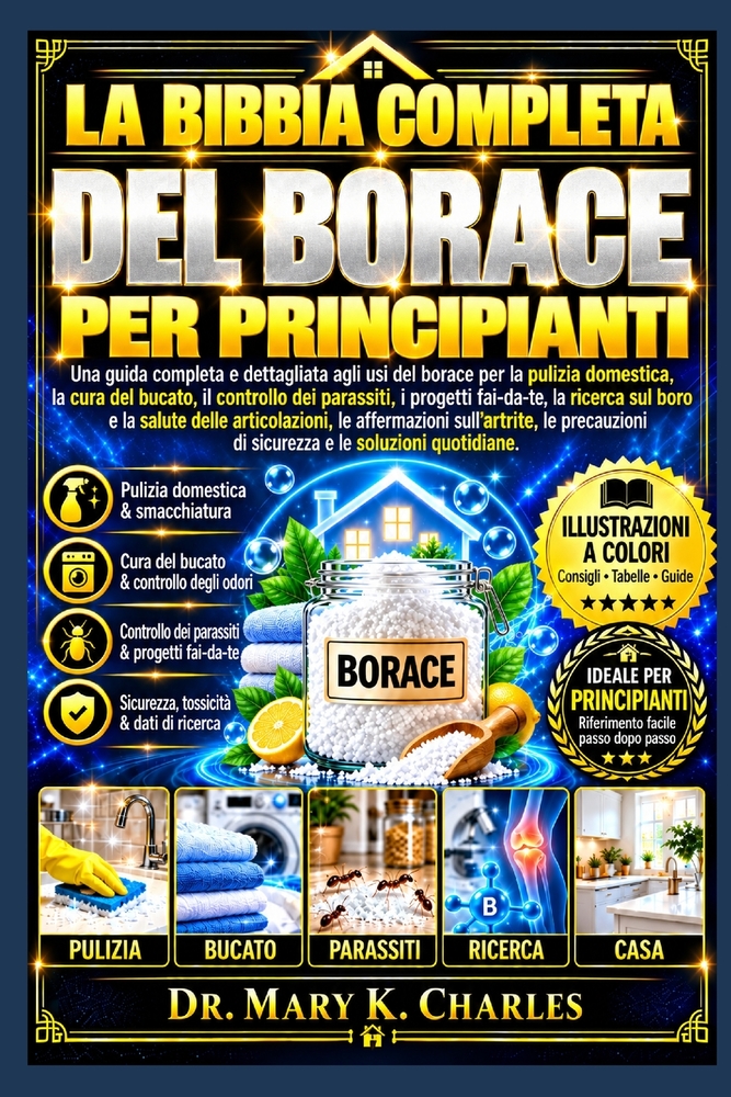 La Biblia Completa del Bórax Para Principiantes: Una guía completa paso a paso sobre los usos del bórax para la limpieza del hogar, el cuidado........ cover