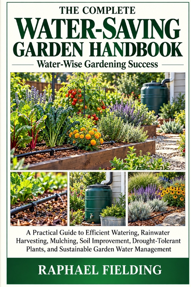 The Complete Water-Saving Garden Handbook: A Practical Guide to Efficient Watering, Rainwater Harvesting, Mulching, Soil Improvement, Drought-Tolerant cover