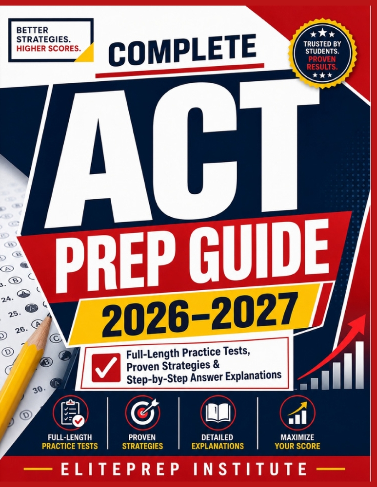 Complete ACT Prep Guide 2026 - 2027: Full-Length Practice Tests, Proven Strategies & Step-by-Step Answer Explanations cover
