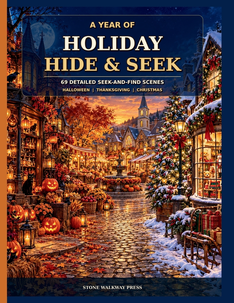 A Year of Holiday Hide and Seek: Find Items in the Pictures cover