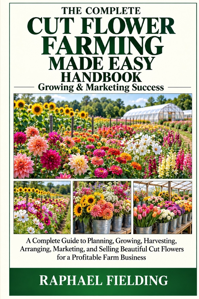 The Complete Cut Flower Farming Made Easy Handbook: A Complete Guide to Planning, Growing, Harvesting, Arranging, Marketing, and Selling Beautiful Cut cover