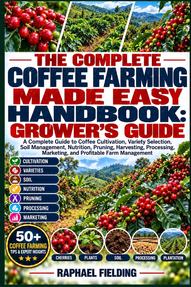 The Complete Coffee Farming Made Easy Handbook: GROWER'S GUIDE: A Complete Guide to Coffee Cultivation, Variety Selection, Soil Management, Nutrition, cover