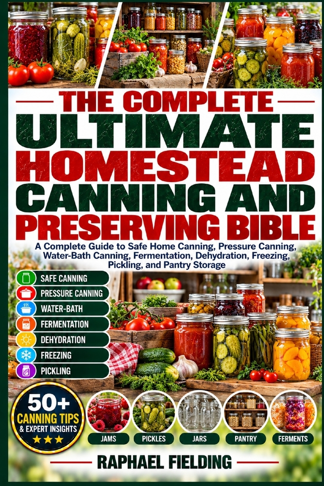 The Complete Ultimate Homestead Canning and Preserving Bible: A Complete Guide to Safe Home Canning, Pressure Canning, Water-Bath Canning, Fermentatio cover