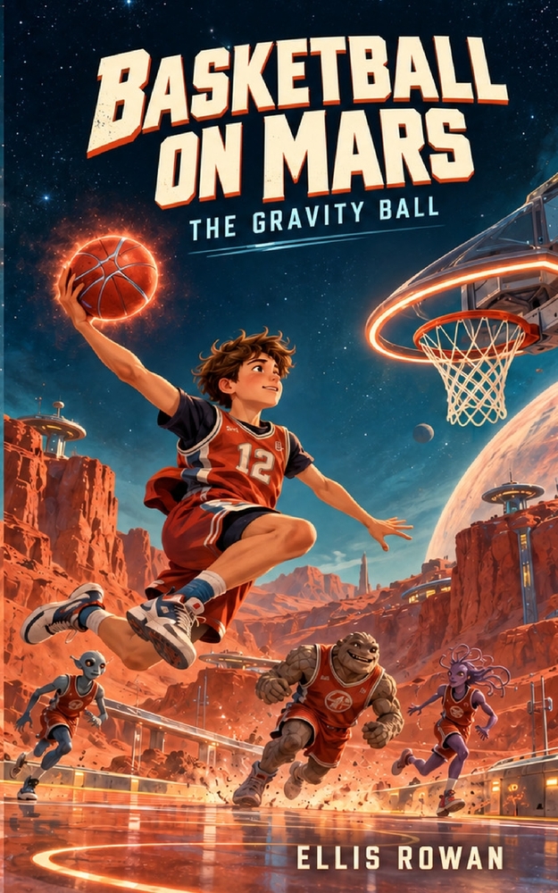 Basketball on Mars: A Funny Basketball Adventure in Space for Kids Ages 8-12 cover