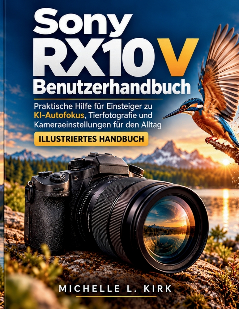 Sony RX10 V Benutzerhandbuch: Praktische Hilfe für Einsteiger zu KI-Autofokus, Tierfotografie und Kameraeinstellungen für den Alltag cover