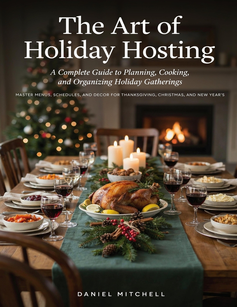 The Art of Holiday Hosting: A Complete Guide to Planning, Cooking, and Organizing Holiday Gatherings: Master Menus, Schedules, and Decor for Thanksgiv cover