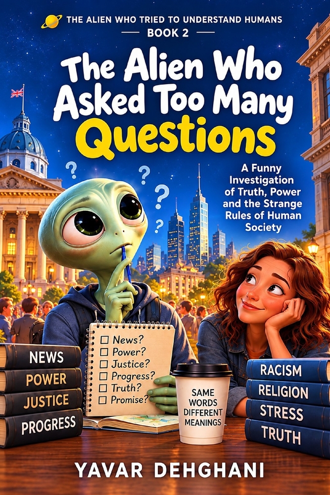Book 2 - The Alien Who Asked Too Many Questions: A Funny Investigation of Truth, Power and the Strange Rules of Human Society cover