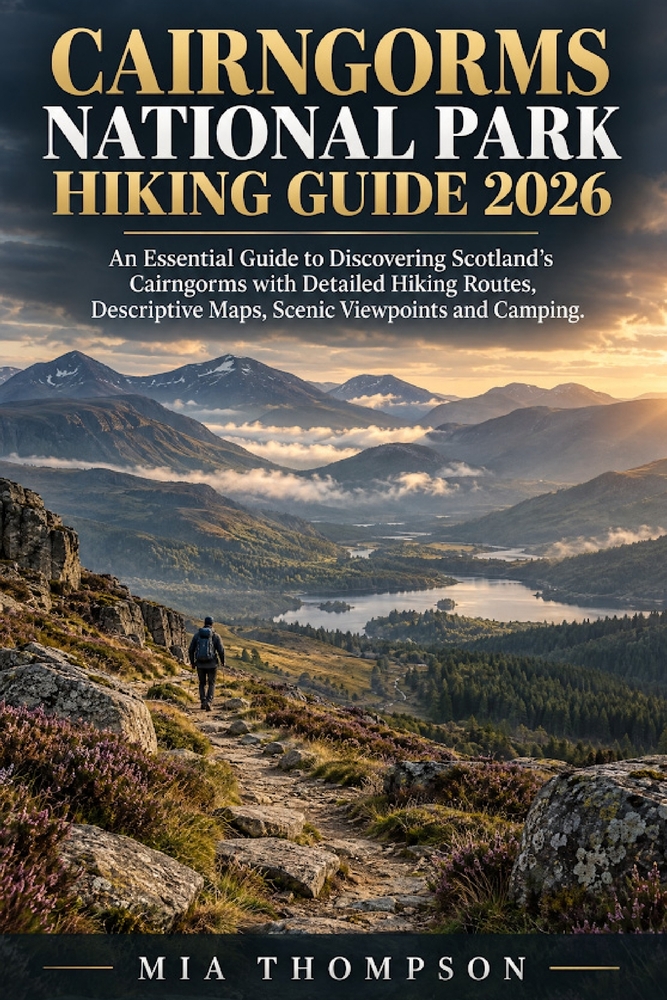 Cairngorms National Park Hiking Guide 2026: An Essential Guide to Discovering Scotland's Cairngorms with Detailed Hiking Routes, Descriptive Maps, Sce cover
