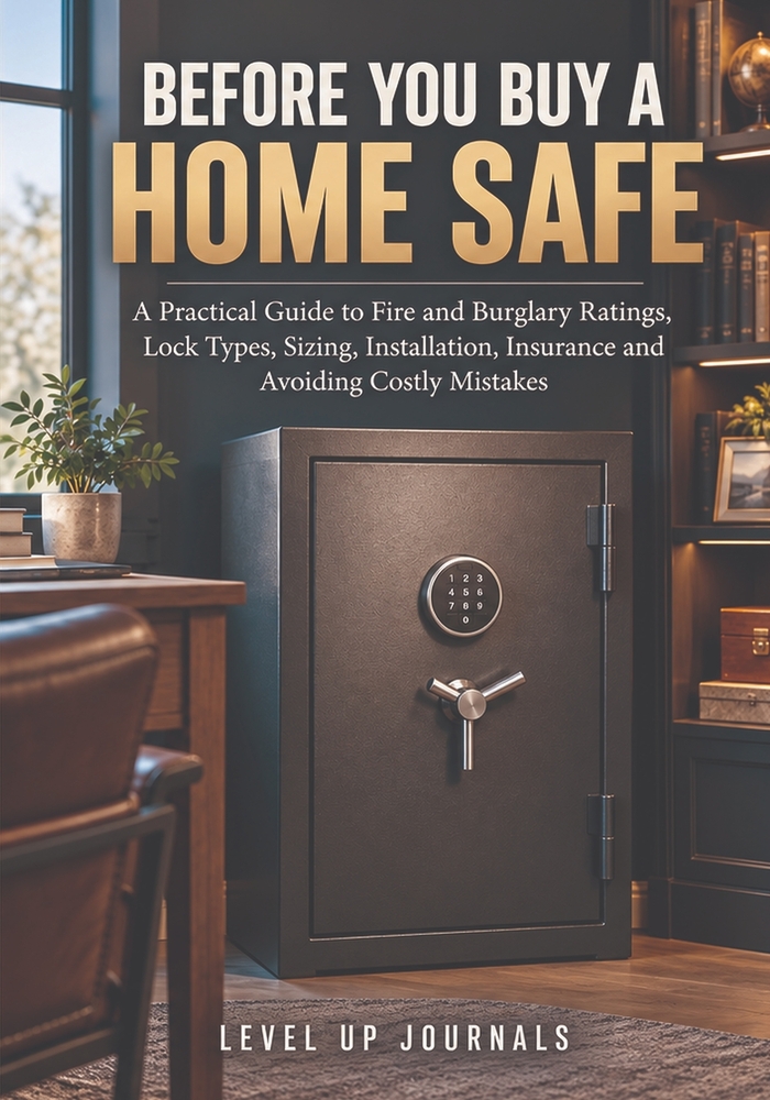 Before You Buy a Home Safe: A Practical Guide to Fire and Burglary Ratings, Lock Types, Sizing, Installation, Insurance and Avoiding Costly Mistakes cover