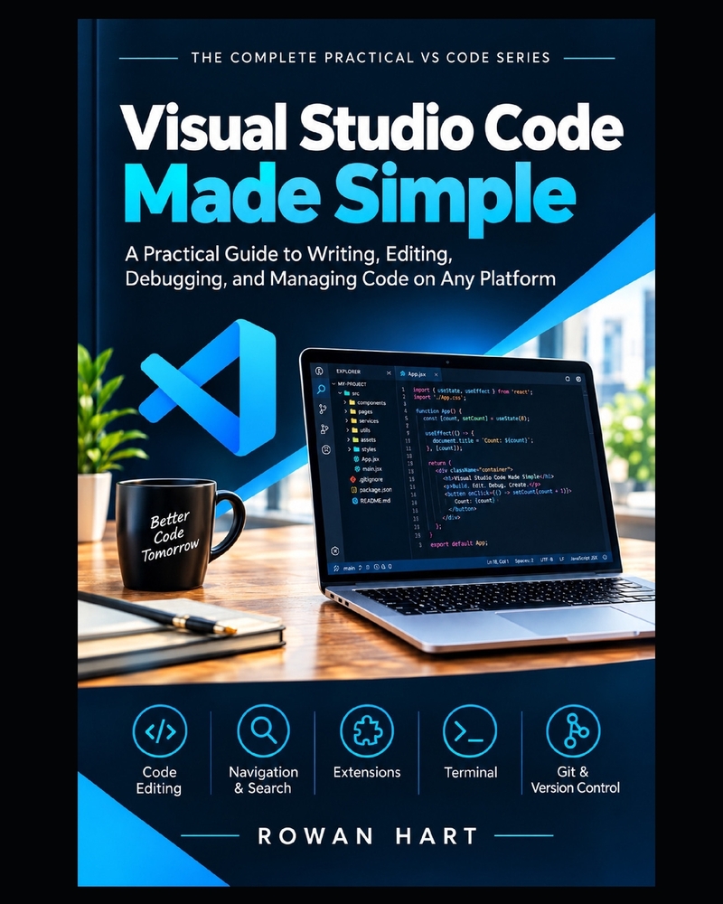 Visual Studio Code Made Simple: A Practical Guide to Writing, Editing, Debugging, and Managing Code on Any Platform cover