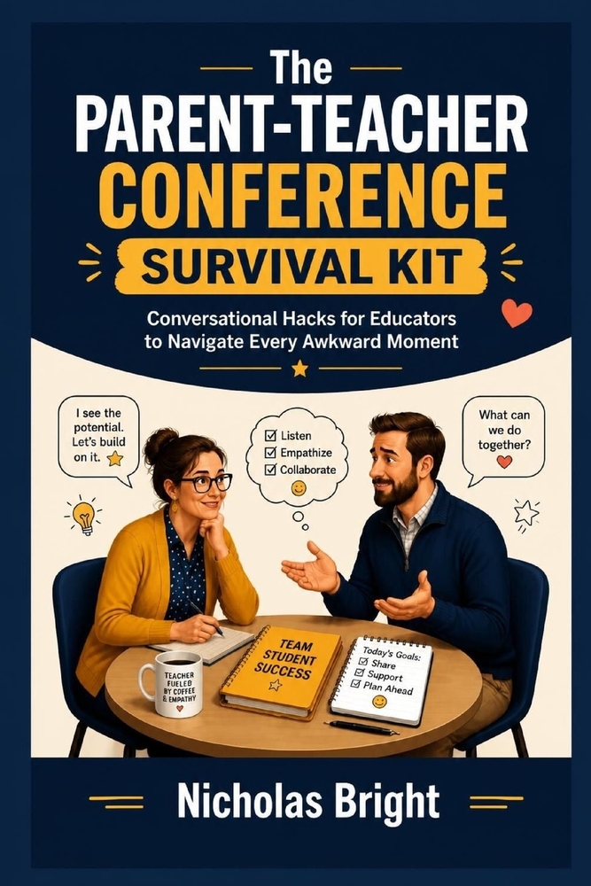 The Parent-Teacher Conference Survival Kit: Conversational Hacks for Educators to Navigate Every Awkward Moment (A Guide for Teachers) cover