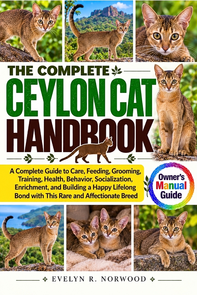 The Complete Ceylon Cat Handbook: A Complete Guide to Care, Feeding, Grooming, Training, Health, Behavior, Socialization, Enrichment, and Building a H cover