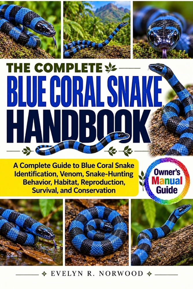 The Complete Blue Coral Snake Handbook: A Complete Guide to Blue Coral Snake Identification, Venom, Snake-Hunting Behavior, Habitat, Reproduction, Sur cover