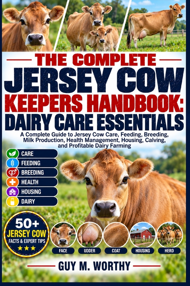 The Complete Jersey Cow Keepers Handbook: DAIRY CARE ESSENTIALS: A Complete Guide to Jersey Cow Care, Feeding, Breeding, Milk Production, Health Manag cover