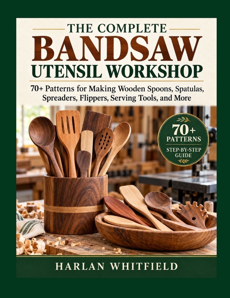 The Complete Bandsaw Utensil Workshop: 70+ Patterns for Spoons, Spatulas, Spreaders, Flippers, Servers, Knives & More cover