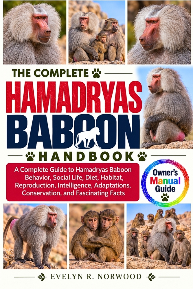The Complete Hamadryas Baboon Handbook: A Complete Guide to Hamadryas Baboon Behavior, Social Life, Diet, Habitat, Reproduction, Intelligence, Adaptat cover