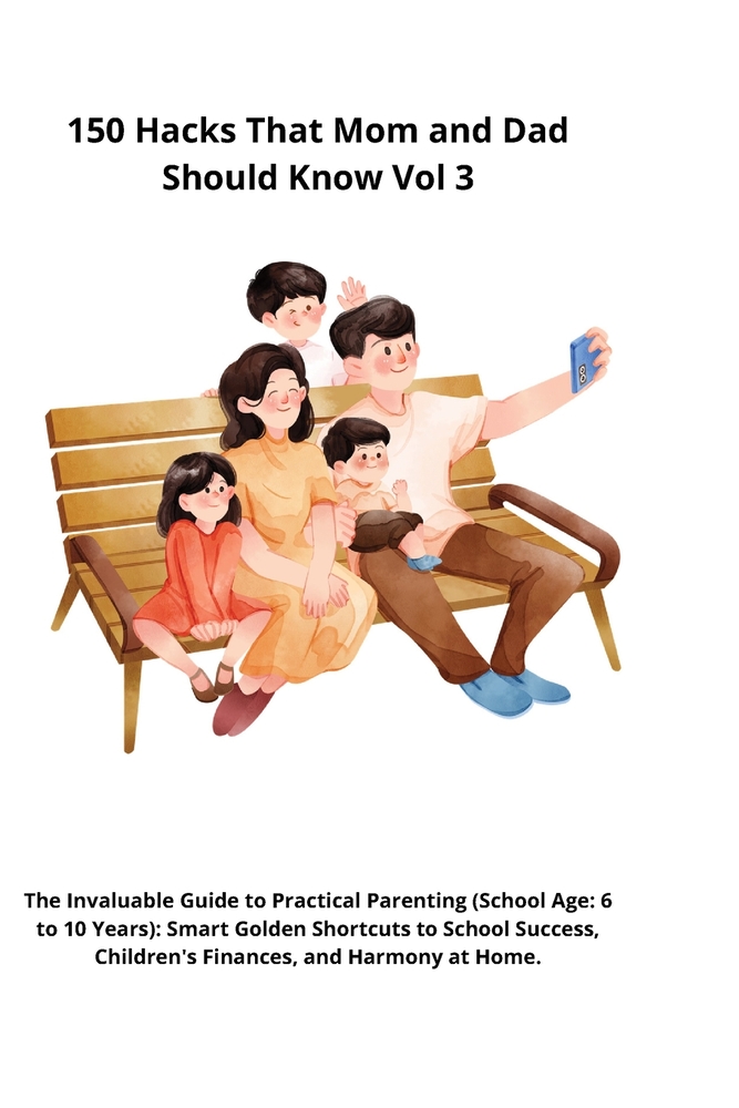150 Hacks That Mom and Dad Should Know Vol 3: Practical Parenting Guide (6-10 Years): Shortcuts for School Success, Kids Finances and Family Harmony. cover