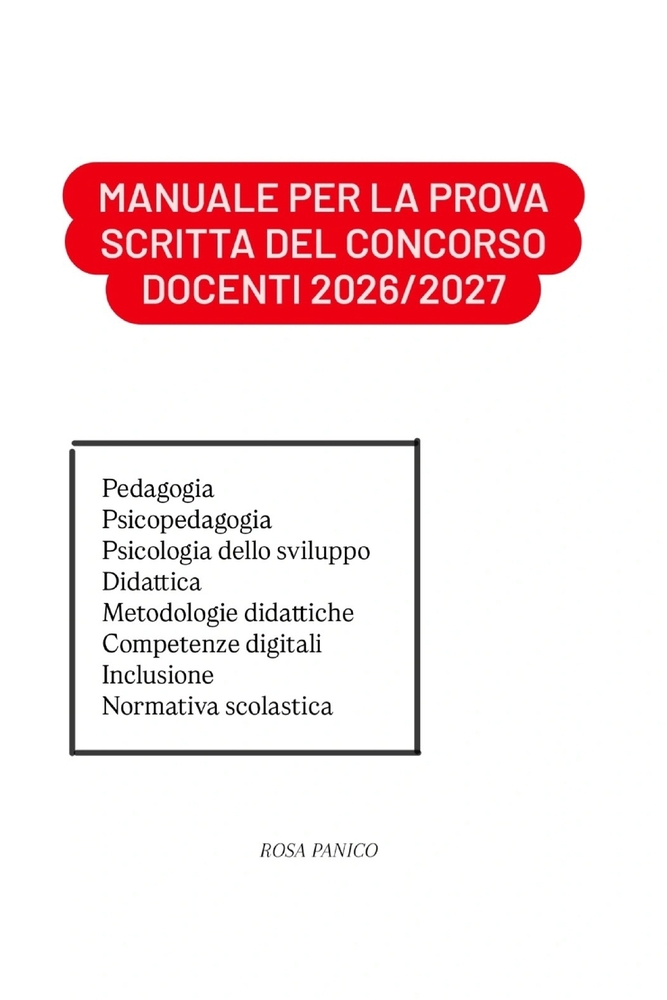 Manuale per la prova scritta del concorso docenti 2026/2027 cover