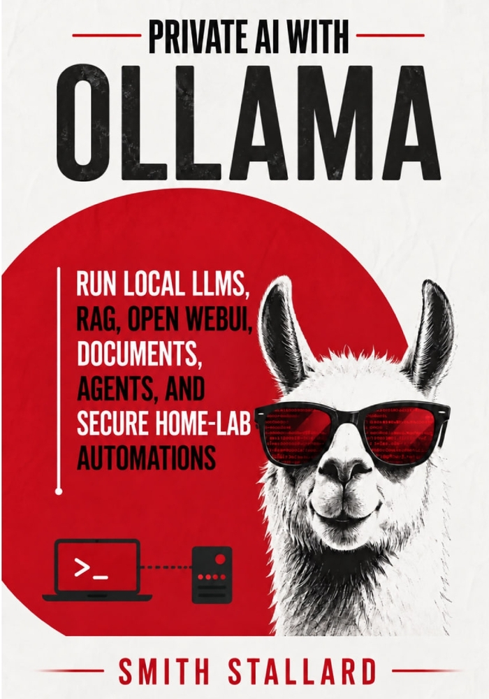 Private AI with Ollama: Run Local LLMs, RAG, Open WebUI, Documents, Agents, and Secure Home-Lab Automations cover