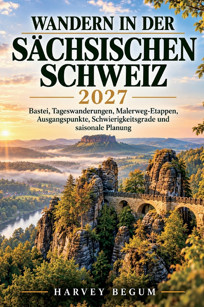 Wandern in Der Sächsischen Schweiz 2027: Bastei, Tageswanderungen, Malerweg-Etappen, Ausgangspunkte, Schwierigkeitsgrade und saisonale Planung cover