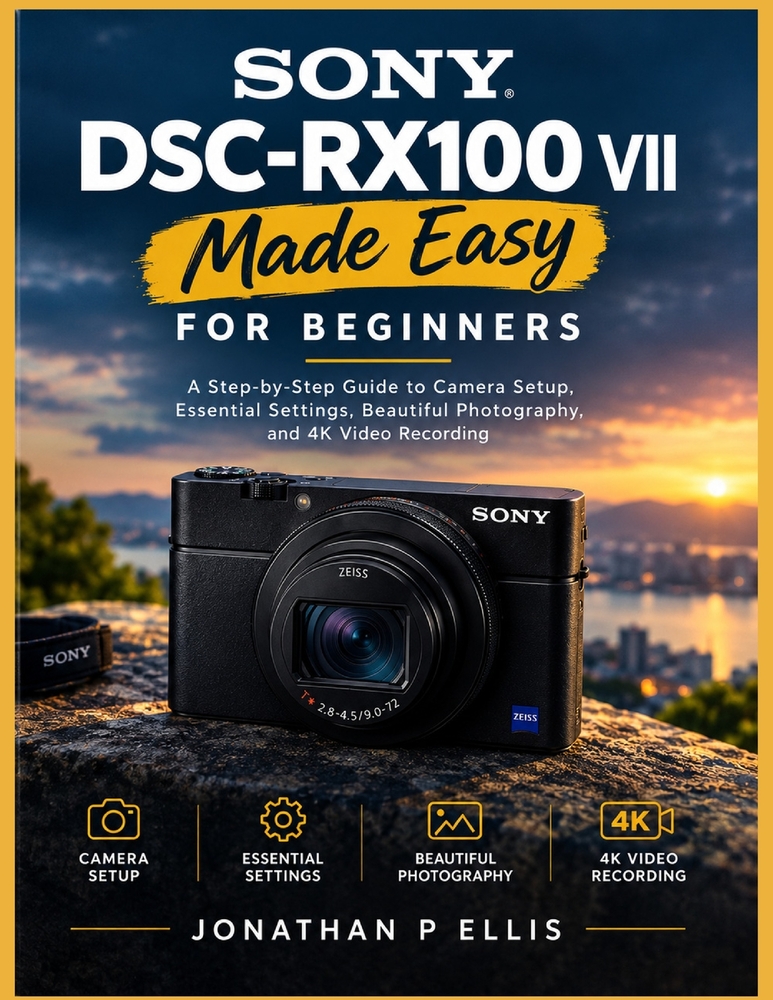 Sony DSC-RX100 VII Made Easy for Beginners: A Step-by-Step Guide to Camera Setup, Essential Settings, Beautiful Photography, and 4K Video Recording cover