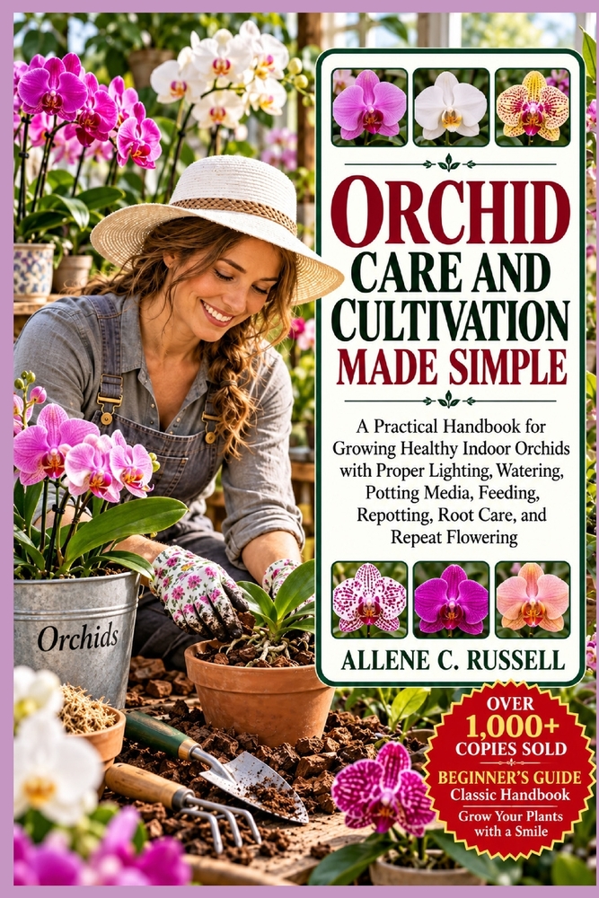 Orchid Care and Cultivation Made Simple: A Practical Handbook for Growing Healthy Indoor Orchids with Proper Lighting, Watering, Potting Media, Feedin cover