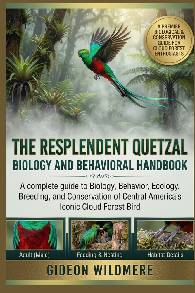 The Resplendent Quetzal Biology and Behavioural Handbook: A complete guide to Biology, Behavior, Ecology, Breeding, and Conservation of Central Americ cover
