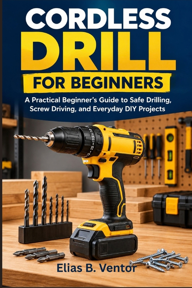 Cordless Drill for Beginners: A Practical Beginner's Guide to Safe Drilling, Screw Driving, and Everyday DIY Projects cover