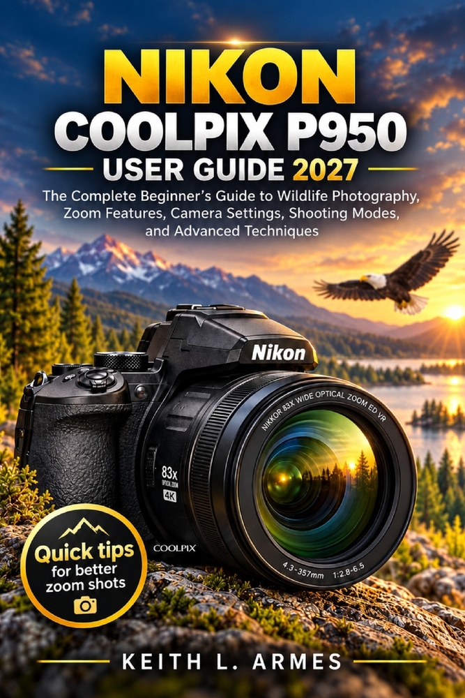 Nikon Coolpix P950 User Guide 2027: The Complete Beginner's Guide to Wildlife Photography, Zoom Features, Camera Settings, Shooting Modes, and Advance cover