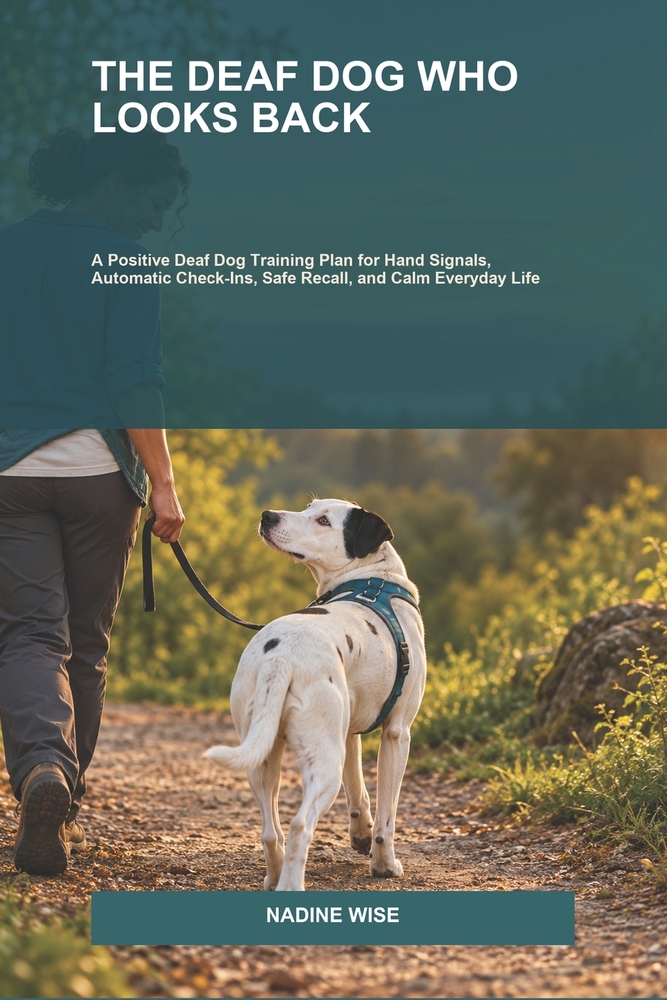 The Deaf Dog Who Looks Back: A Positive Deaf Dog Training Plan for Hand Signals, Automatic Check-Ins, Safe Recall, and Calm Everyday Life cover