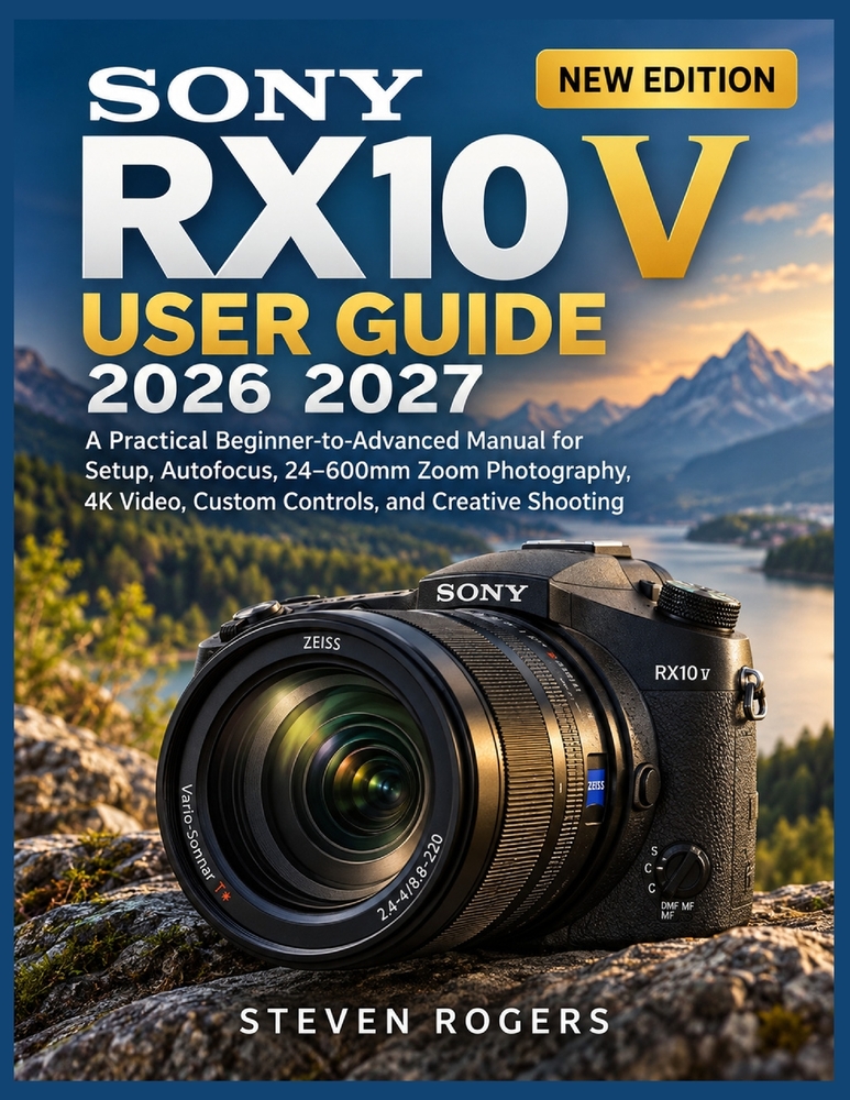 Sony Rx10 V User Guide 2026 2027: A Practical Beginner-to-Advanced Manual for Setup, Autofocus, 24-600mm Zoom Photography, 4K Video, Custom Controls, cover