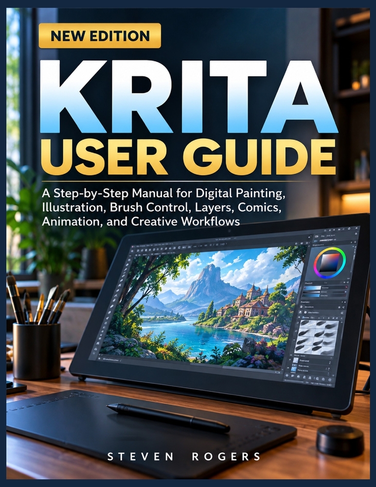 Krita User Guide: A Step-by-Step Manual for Digital Painting, Illustration, Brush Control, Layers, Comics, Animation, and Creative Workflows cover