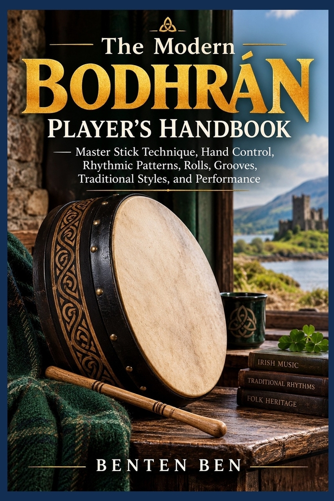 The Modern Bodhrán Player's Handbook: Master Stick Technique, Hand Control, Rhythmic Patterns, Rolls, Grooves, Traditional Styles, and Performance cover