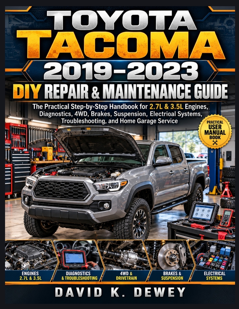 Toyota Tacoma 2019-2023 DIY Repair & Maintenance Guide: The Practical Step-by-Step Handbook for 2.7L & 3.5L Engines, Diagnostics, 4WD, Brakes, Suspens cover