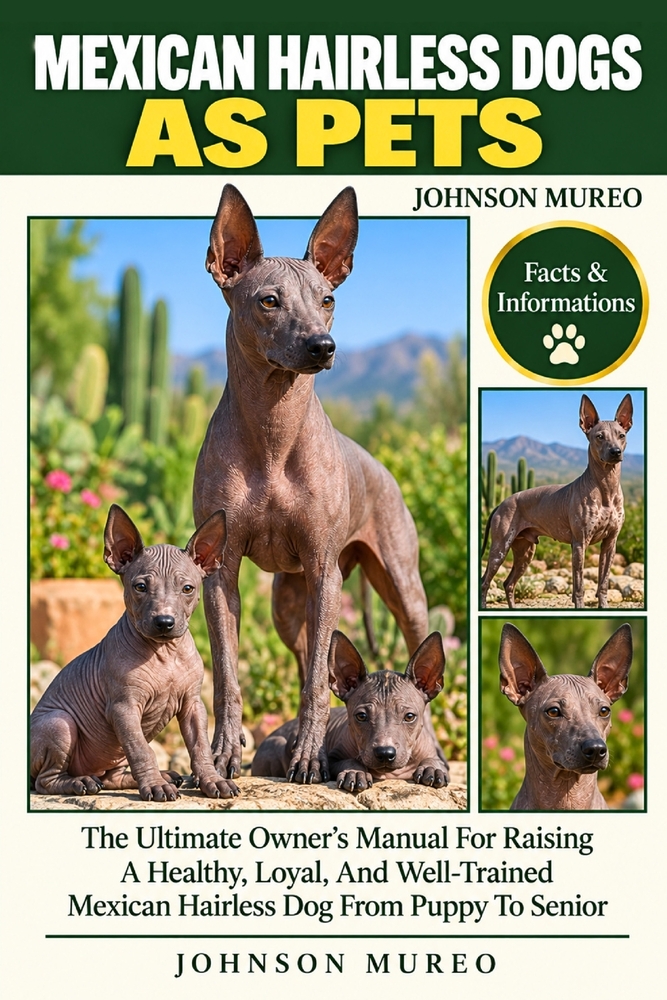 Mexican Hairless Dogs as Pets: The Ultimate Owner's Manual For Raising A Healthy, Loyal, And Well-Trained Mexican Hairless Dog From Puppy To Senior cover