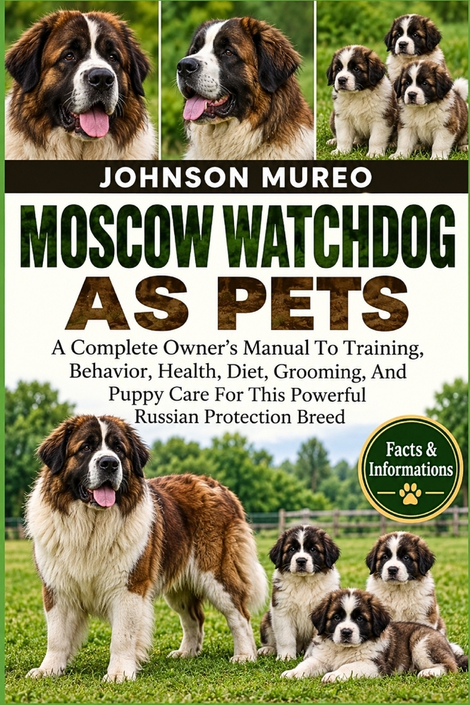 Moscow Watchdog as Pets: A Complete Owner's Manual To Training, Behavior, Health, Diet, Grooming, And Puppy Care For This Powerful Russian Protection cover