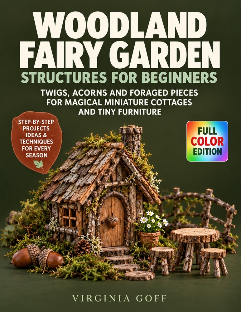 Woodland Fairy Garden Structures for Beginners: Twigs, Acorns and Foraged Pieces for Magical Miniature Cottages and Tiny Furniture cover
