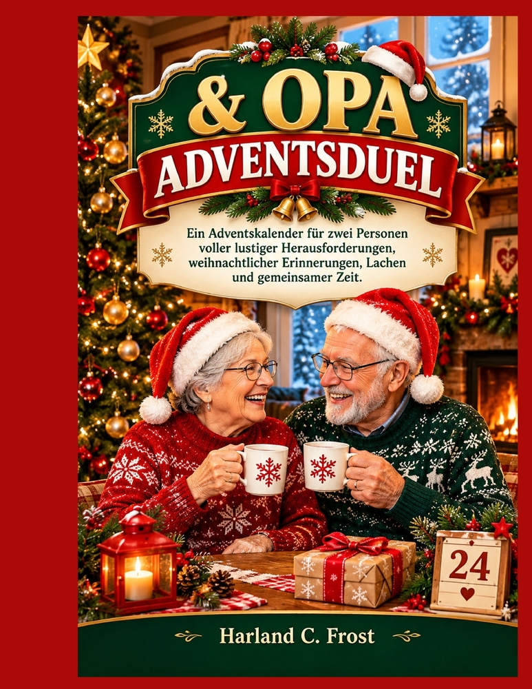 Oma & Opa Adventsduel: Ein Adventskalender für zwei Personen voller lustiger Herausforderungen, weihnachtlicher Erinnerungen, Lachen und gemeinsamer Z cover