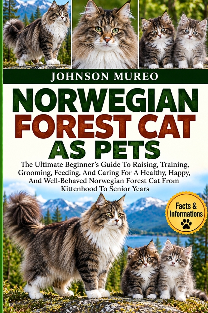 Norwegian Forest Cat as Pets: The Ultimate Beginner's Guide To Raising, Training, Grooming, Feeding, And Caring For A Healthy, Happy, And Well-Behaved cover