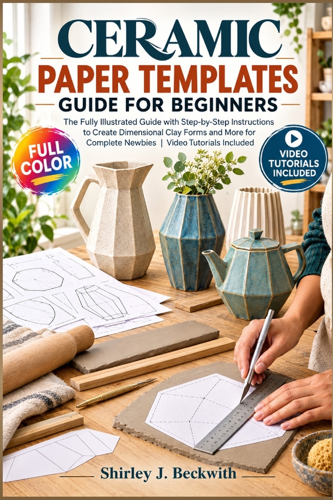 Ceramic Paper Templates Guide For Beginners: The Fully Illustrated Guide with Step-by-Step Instructions to Create Dimensional Clay Forms and More for cover