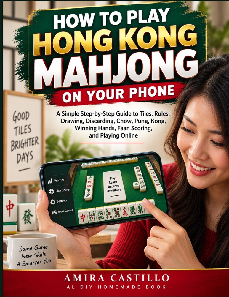 How To Play Hong Kong Mahjong On Your Phone: A Simple Step-by-Step Guide to Tiles, Rules, Drawing, Discarding, Chow, Pung, Kong, Winning Hands, Faan S cover