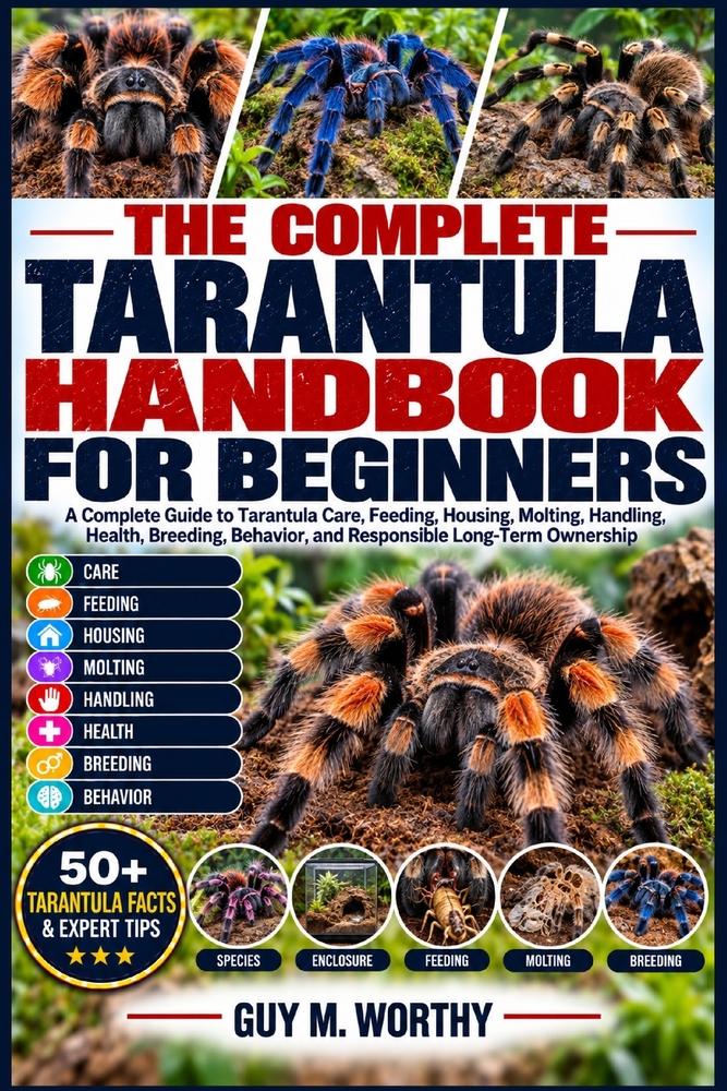 The Complete Tarantula Handbook for Beginners: A Complete Guide to Tarantula Care, Feeding, Housing, Molting, Handling, Health, Breeding, Behavior, an cover