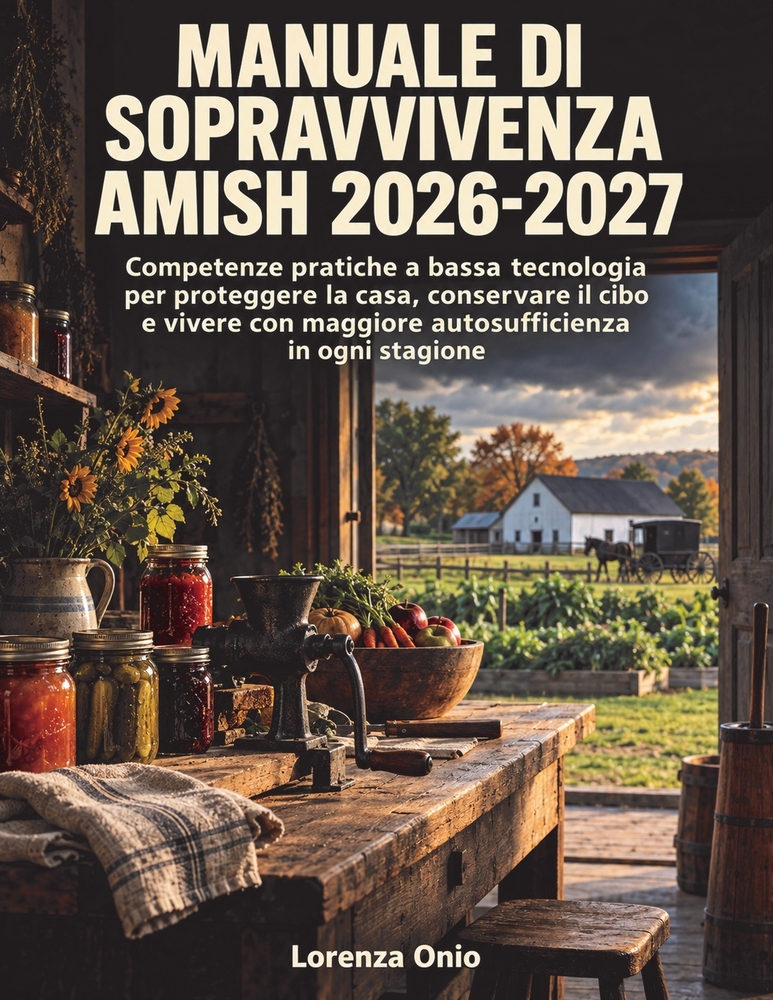 Manuale di sopravvivenza Amish 2026-2027: Competenze pratiche a bassa tecnologia per proteggere la casa, conservare il cibo e vivere con maggiore auto cover