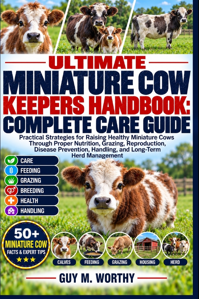 Ultimate Miniature Cow Keepers Handbook: COMPLETE CARE GUIDE: Practical Strategies for Raising Healthy Miniature Cows Through Proper Nutrition, Grazin cover
