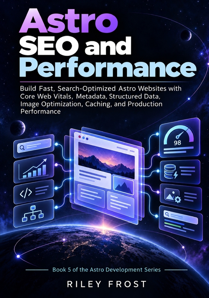 Astro SEO and Performance: Build Fast, Search-Optimized Astro Websites with Core Web Vitals, Metadata, Structured Data, Image Optimization, Caching, a cover