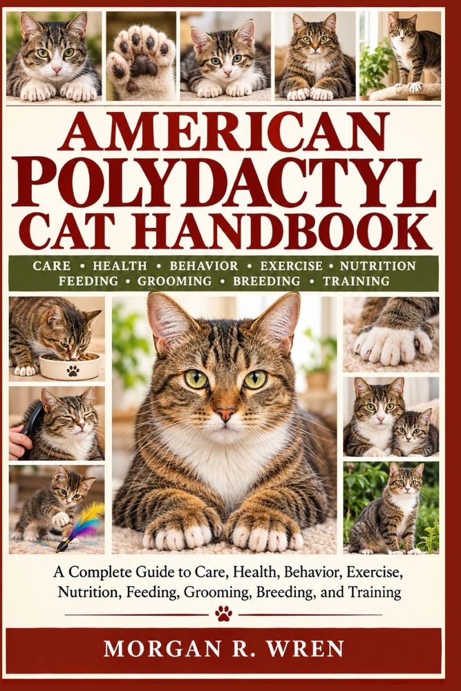 American Polydactyl Cat Handbook: A Complete Guide to Care, Health, Behavior, Exercise, Nutrition, Feeding, Grooming, Breeding, and Training cover