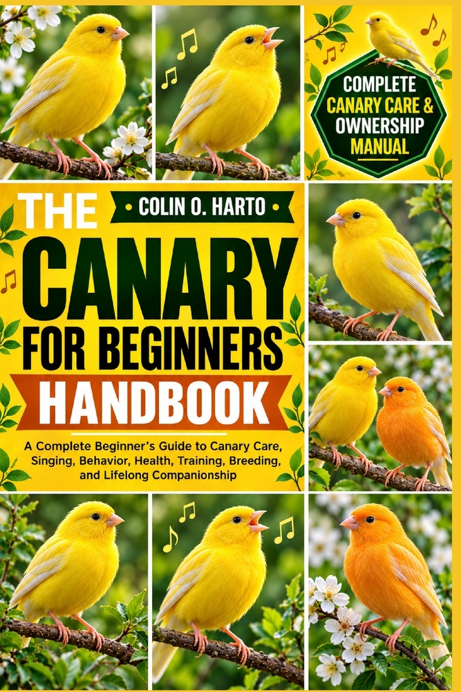 The Canary for Beginners Handbook: A Complete Beginner's Guide to Canary Care, Feeding, Housing, Singing, Behavior, Health, Training, Breeding, and Li cover